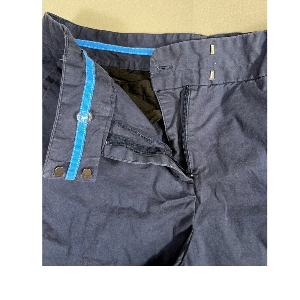 Preppy‎ Willow Bay Mens Navy Blue Chino Shorts Size 16 Cotton Blend Stretch Flat